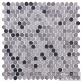 Black&Grey Mix Textured Glass Mosaic Tile